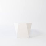 Buddy pet urn. Image of faceted garden urn in white.