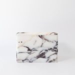 Buddy pet urn. Image of marble chest urn in viola calacatta.