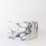 Buddy pet urn. Image of marble chest urn in viola calacatta.
