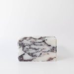 Buddy pet urn. Image of marble chest urn in viola calacatta.