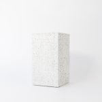 Buddy pet urn. Image of reeded garden urn in silver grey.