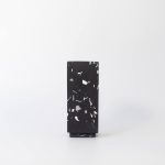 Buddy pet urn. Image of terrazzo square urn in black.