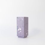 Buddy pet urn. Image of terrazzo square urn in lilac.