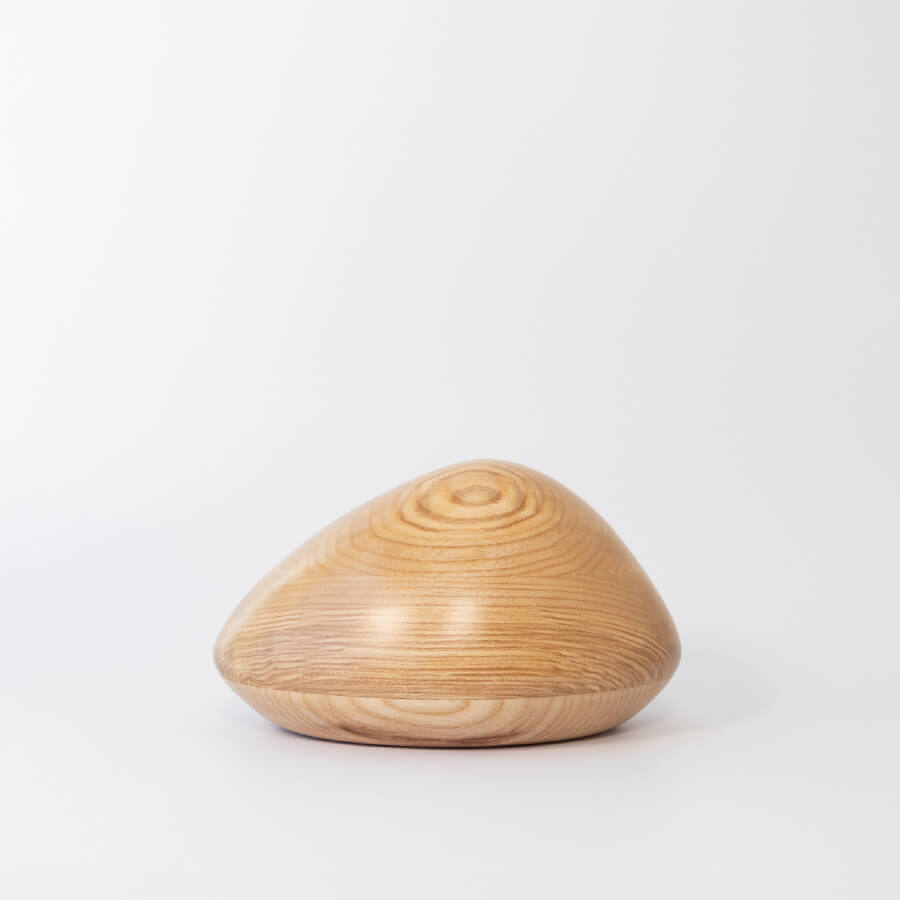 Buddy pet urn. Image of timber teardrop urn in ash.